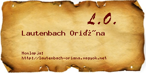 Lautenbach Oriána névjegykártya